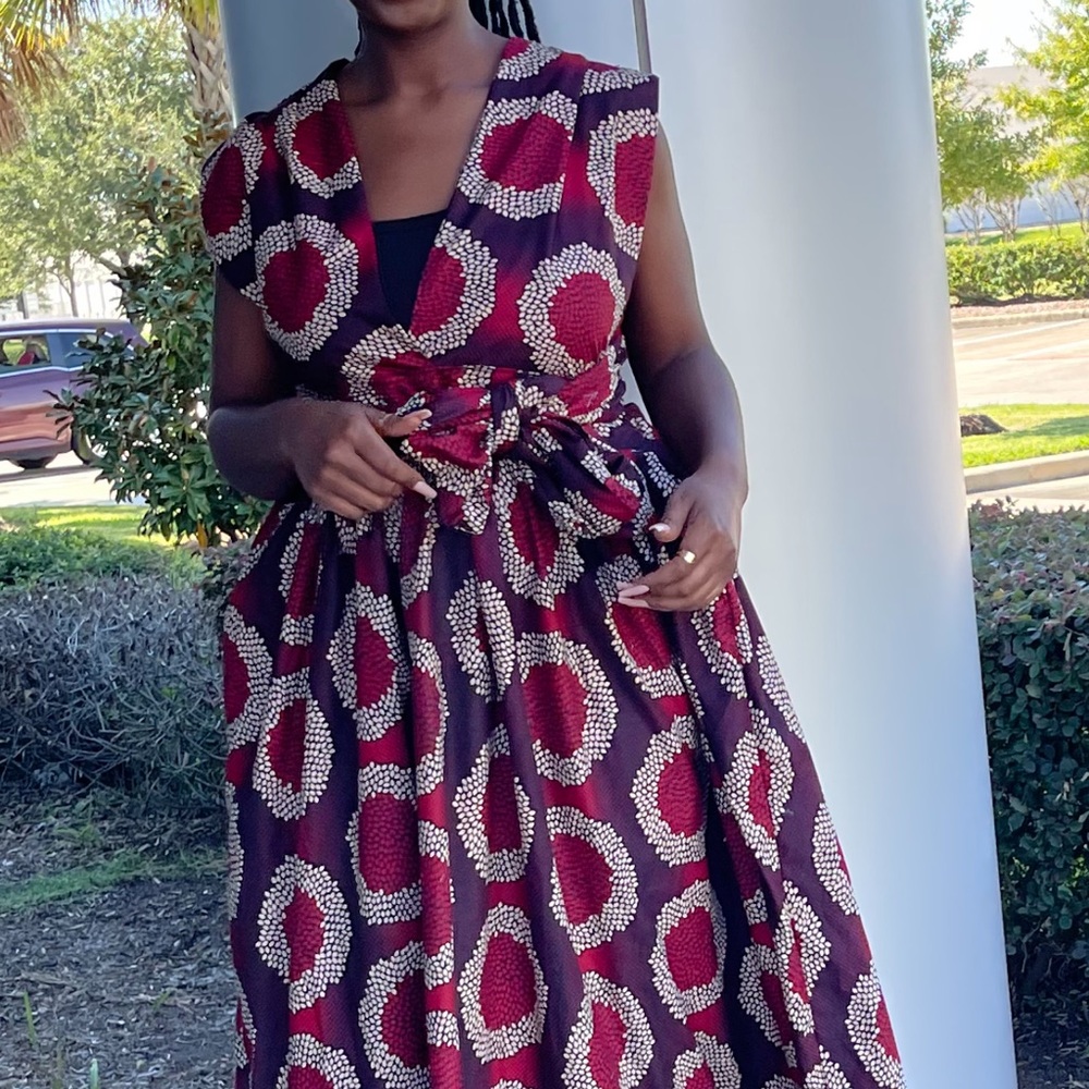 African clothing for women Ankara infinity long dress - Picture 4 of 5